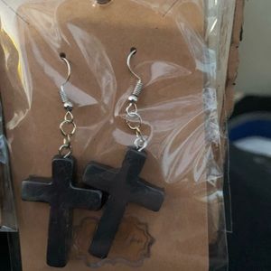 Resin Cross Earrings